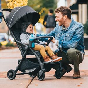 Chicco Presto Self-Folding, Compact Stroller with Canopy, Lightweight Aluminum Frame Umbrella Stroller, for Babies and Toddlers up to 50 lbs. | Graphite/Grey