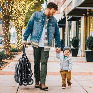 Chicco Presto Self-Folding, Compact Stroller with Canopy, Lightweight Aluminum Frame Umbrella Stroller, for Babies and Toddlers up to 50 lbs. | Graphite/Grey