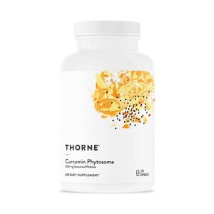 thorne curcumin phytosome 500 mg (meriva) – sustained release, clinically studied, high absorption – supports healthy response in joints and muscle – 120 capsules – 60 servings