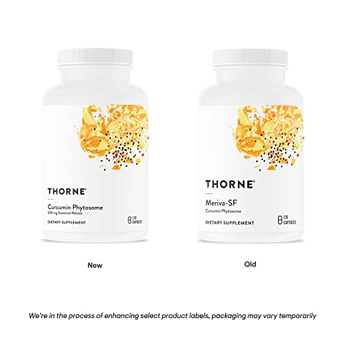 Thorne Curcumin Phytosome 500 mg (Meriva) - Sustained Release, Clinically Studied, High Absorption - Supports Healthy Response in Joints and Muscle - 120 Capsules - 60 Servings