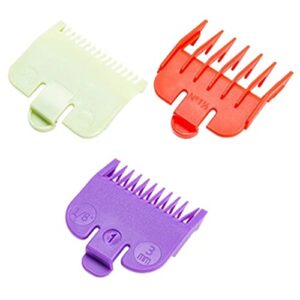 professional hair clipper guards cutting guides for most wahl clippers (3 pack)