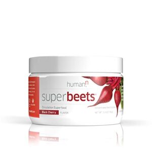 humann superbeets black cherry – beet root powder – nitric oxide boost for blood pressure, circulation & heart health support – non-gmo superfood supplement – natural black cherry flavor, 30 servings