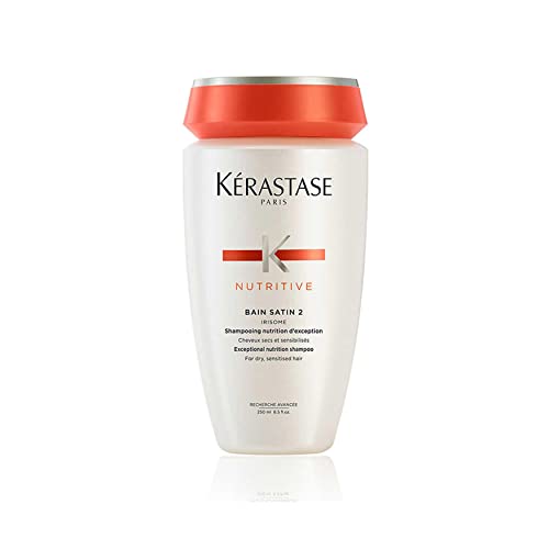 KERASTASE Nutritive Satin 2 Nourishing Shampoo | For Very Dry or Dull Hair | Softens and Promotes Shine | With Irisome Complex | Bain Satin 2 | 8.5 Fl Oz