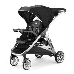 chicco bravo for2 standing/sitting double stroller, iron