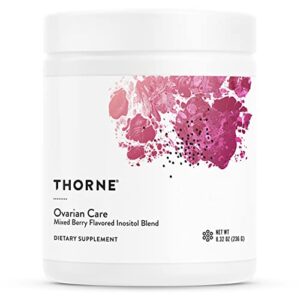 thorne ovarian care – women’s health – inositol, coq10, folate, and polyphenols – promote healthy ovarian function and reproductive health – mixed berry – 8.32 oz – 60 servings