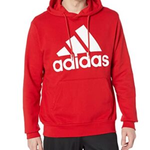 adidas Men's Essentials French Terry Big Logo Hoodie, Better Scarlet, Large