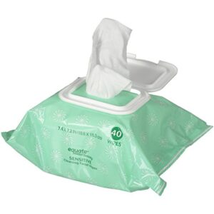 equate sensitive cleansing facial wipes, compare to simple cleansing facial wipes, 40 count