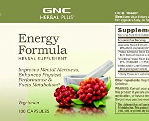 GNC Herbal Plus Energy Formula (100 Capsules)