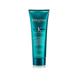 kerastase resistance bain therapiste shampoo | repairing gel shampoo | soothing texture for itchy scalp | heat protectant | with protein for weak hair | for over-processed and damaged hair | 8.5 fl oz