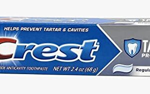 Crest Tartar Protection & Anticavity Toothpaste with Fluoride, Regular Paste, 2.4oz (Pack of 3)