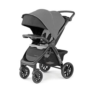 chicco bravo le cleartex quick-fold stroller – pewter | grey