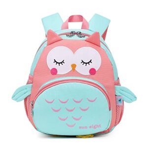 sun eight toddler backpack for girls kids backpack cute 3d cartoon school bag for baby girl boy 1-5 years（owl