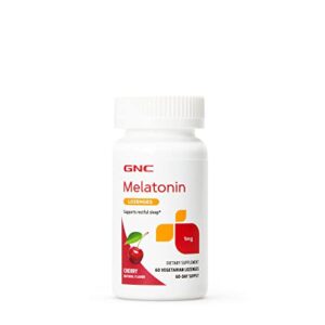 gnc melatonin lozenges 1 mg – cherry – 60 vegetarian lozenges