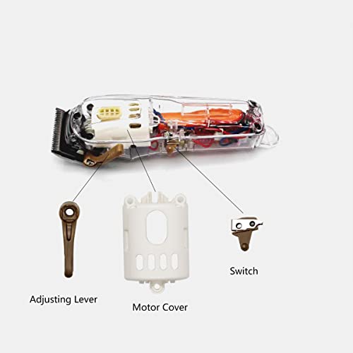 Hair Clipper Accessories 3PCS, Dial Button, Switch, Motor Cover Compatable for Wahl 5-Star Series Cordless Magic Clip # 8148, 8591 (Brown)