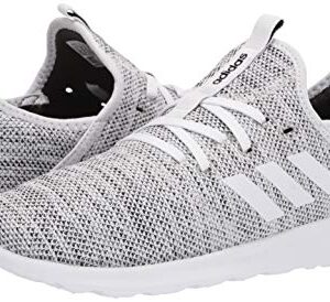 adidas Women's Cloud foam Pure Running Shoe, white/white/black, 8 Medium US