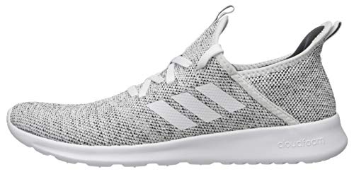 adidas Women's Cloud foam Pure Running Shoe, white/white/black, 8 Medium US