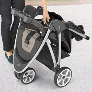 Chicco Viaro Quick-Fold Travel System, Includes Infant Car Seat and Base, Stroller and Car Seat Combo, Baby Travel Gear | Techna/Black/Silver