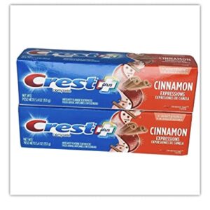 Crest Plus Complete + Whitening Cinnamon Rush Expressions 5.4 oz 2 Boxes