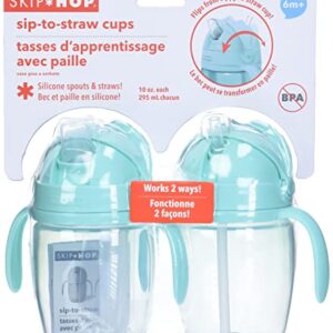 Skip Hop Toddler Sippy Cup, Sip-to-Straw, 2pack