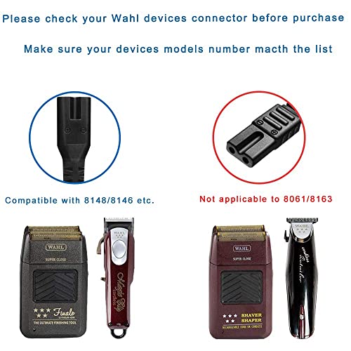 for Wahl Magic Clipper Cordless Charger, 4V Wahl Clipper Charger for Wahl 8164/8591/8148/8504, Wahl 5-Star Magic Clip Cordless Trimmer, Wahl 1919 100 Year Hair Clipper