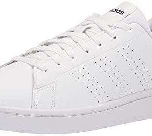 adidas Men's Advantage Racquetball Shoe, White/Cloud White/Ink, 10