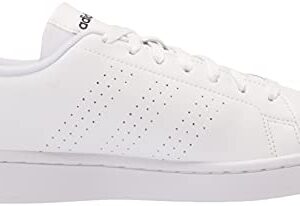 adidas Men's Advantage Racquetball Shoe, White/Cloud White/Ink, 10