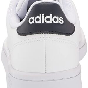 adidas Men's Advantage Racquetball Shoe, White/Cloud White/Ink, 10