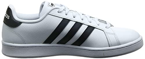 adidas men's Grand Court Sneaker, White/Black/White, 11.5 US