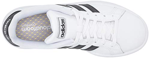 adidas men's Grand Court Sneaker, White/Black/White, 11.5 US