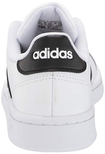 adidas men's Grand Court Sneaker, White/Black/White, 11.5 US