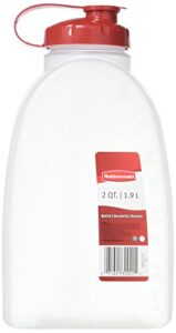 rubbermaid 071691309215 1776349 2 quart servin’ saver bottle, 1-pack, red, plastic