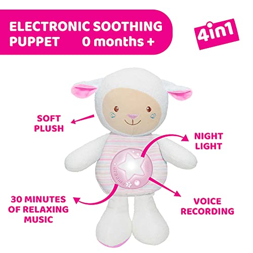 chicco Lullaby Sheep Rose Night Light, Voice Recorder