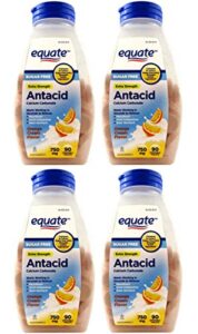 equate extra strength sugar free antacid orange cream flavor, 90 count, pack of 4