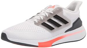 adidas men’s eq21 trail running shoe, white/black/grey, 10
