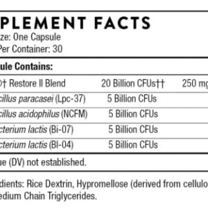 Thorne FloraSport 20B Probiotic Supplement - 20 Billion Active Cultures per Capsule - NSF Certified for Sport - 30 Capsules