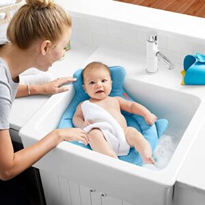 Skip Hop Baby Bath Tub, Newborn Softspot Sink Bather, Moby, Blue