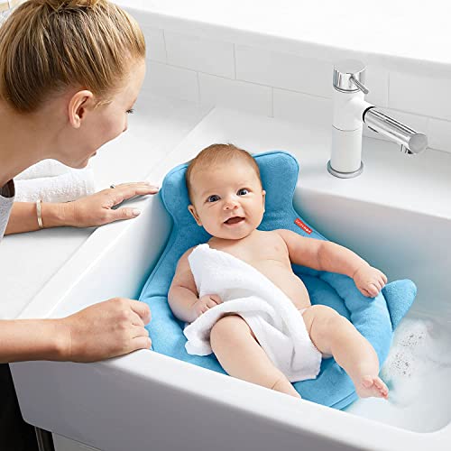 Skip Hop Baby Bath Tub, Newborn Softspot Sink Bather, Moby, Blue