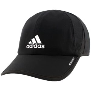 adidas men’s superlite relaxed fit performance hat, black, one size