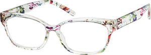 zenni blue light blocking glasses for women floral cat-eye frame relieve digital screen eye strain tr90 light eyewear
