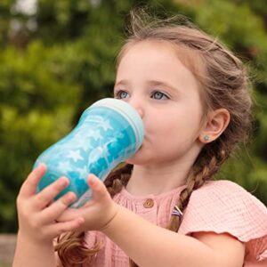 Chicco Insulated Rim Spout Trainer Spill Free Baby Sippy Cup 9 oz. - Two Pack, Blue/Teal