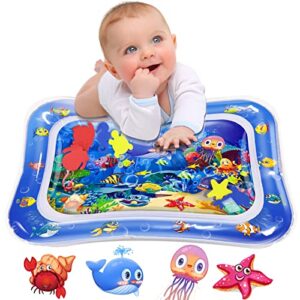 infinno inflatable tummy time mat premium baby water play mat for infants and toddlers baby toys for 3 to 24 months, strengthen your baby’s muscles, portable