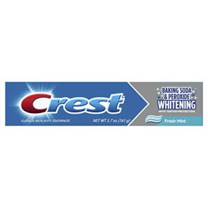 crest cavity & tartar protection toothpaste, whitening baking soda & peroxide, mint , 5.7oz