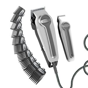 wahl usa pro series premium combo corded clipper and cordless trimmer kit for hair clipping & beard trimming with free barbers shears – model 79804