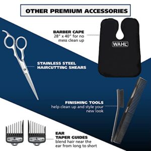 Wahl USA Pro Series Premium Combo Corded Clipper and Cordless Trimmer Kit for Hair Clipping & Beard Trimming with Free Barbers Shears - Model 79804