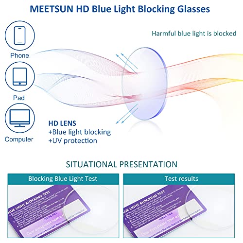 VisionGlobal Blue Light Blocking Glasses for Women, Anti Eyestrain, Computer Reading, TV Glasses, Stylish Square Frame, Anti Glare(No Magnification)