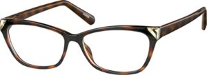 zenni blue light blocking reading glasses for women stylish cat-eye frame tortoiseshell tr90 light eyewear +1.50 magnification