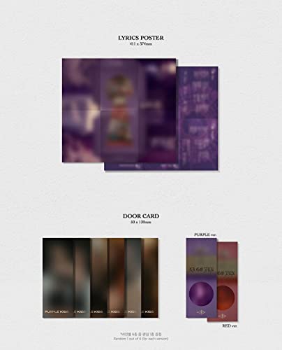 (Incl. 2ea Folded First Press Poster) PURPLE KISS CABIN FEVER 5th Mini Album ( PURPLE + RED - 2 Ver Set. ) K-POP SEALED