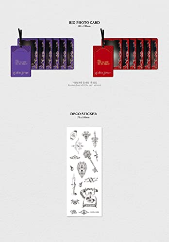 (Incl. 2ea Folded First Press Poster) PURPLE KISS CABIN FEVER 5th Mini Album ( PURPLE + RED - 2 Ver Set. ) K-POP SEALED