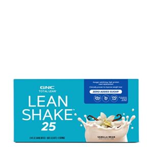 GNC Total Lean Lean Shake with 25g of Protein in just 170 Calories, Vanilla Bean 12 servings