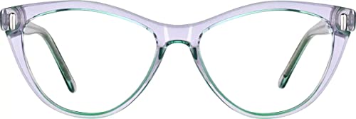 ZENNI Blue Light Blocking Glasses for Women Stylish Lavender TR90 Cat-Eye Frame Relieve Digital Screen Eye Strain Light Eyewear UV Protection